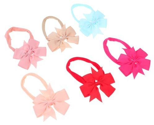 PRETYZOOM 6 pezzi Fasce per Capelli Bimba con Fiocchetto Artigianale in Morbido Accessorio Decorativo per Ragazzo Ragazza e Regalo Colorato per Bambine e Ragazze