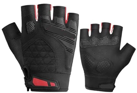 SNGUOQ fitnesshandskar halvfinger cykling sommar vår unisex utomhusskydd för fitness och träning (färg 2, M)