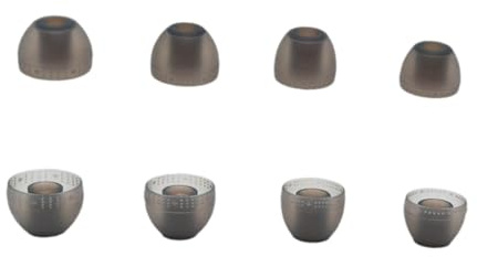 CLSSLVVBN Cuscinetti auricolari in silicone, tappi auricolari di ricambio, morbidi e leggeri, isolamento acustico, adatti per cuffie in-ear, 4 paia di tappi, per cuffie.