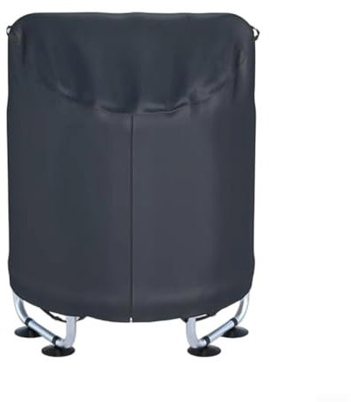 Housse de tapis de saut imperméable en tissu Oxford robuste avec boucles coupe-vent, ajustement sécurisé, fermeture éclair latérale, rangement pliable, noir (145 x 152 cm)