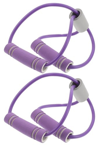 MAGICLULU Bandas de Resistencia para Fitness Asas Antideslizantes, Juego de 2 Bandas Elásticas en Forma de 8, Material Elástico para Entrenamiento de Brazos y Hombros en Casa, Pilates y