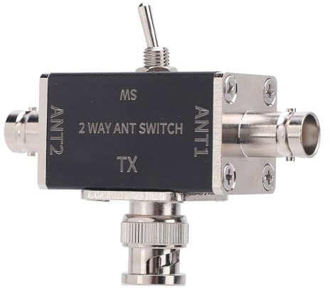 YDuupxe 2 Way 100W Manual Antennae Transfer Switch, Aluminum Alloy, High Power Handling, Wide Frequency Range 0-50MHz, Ideal for HAM Radio and VHF Applications