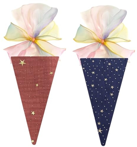 SxiGxiv Schultüte Klein, Geschwister Schultüte Set für Einschulung, Kleine Schultütes für Erwachsene und Schüler, Rohling Schultütes in Blau und Rot