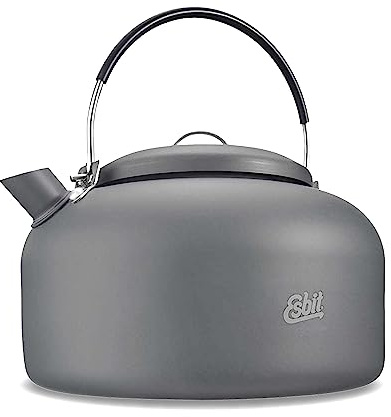 Esbit Wasserkessel - Camping Wasserkocher - 1400 ml Fassungsvermögen - aus hartanodisiertem Aluminium - mit klappbarem Haltegriff