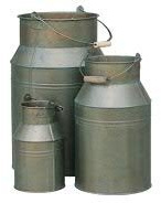 Klocke Dekorationsbedarf Große Milchkanne mit Henkel - 3er Set - Farbe: Bronze - Höhe 48cm/37cm/25cm - Ø 30cm/22cm/15cm - Geeignet zum Bepflanzen & Dekorieren