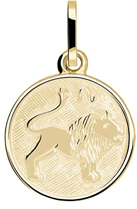 My Gold Damen Kinder Anhänger Sternzeichen Gold 333 (Ohne Kette) Echtes Gelbgold (8 Karat) Ø 12mm Mini Rund Tierkreiszeichen Zodiac round