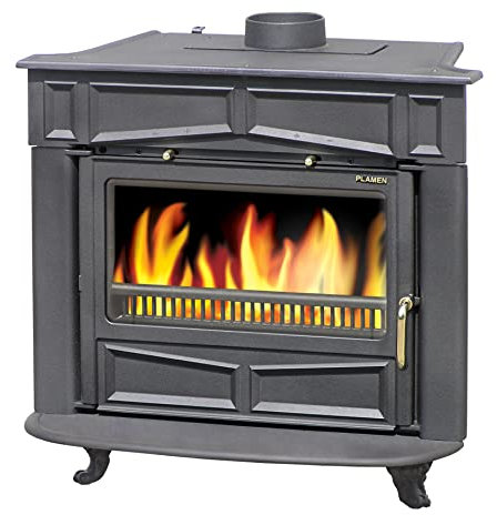 EEK A Gusskaminofen Plamen Glas Franklin mit 11kW