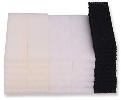 INGVIEE Kompatibel Filterschwamm für Fluval U3 Filter (12x Schaumstoff, 12x Aktivkohle, 12x Polyester)