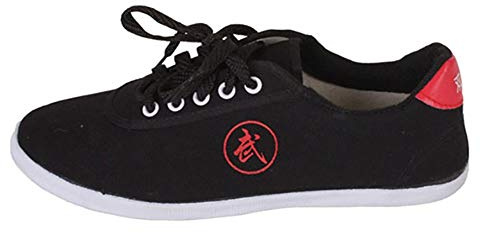 Meng Zapatos de Taewondo de Artes Marciales, Deportes Unisex Transpirables Karate Kung Fu Tai Chi Zapatos for niños Adolescentes Adultos (Color : Black, Size : 42)