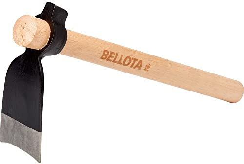 Bellota HOE242AW360P - Azada forjada para Plantar parterres y Zonas de rocalla, con Mango de Madera y Sistema antigiro.