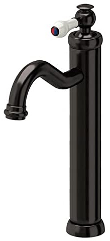 PAINI FRANCE ROBINETTERIE Mitigeur lavabo haut bec fixe duomo PVD noir mat - Robinetterie salle de bain
