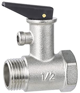 1/2 7 BAR Pressure Relief Valve Universal Boiler Safety Valve, DN15 Brass Valves for Home Heating Water Heater Shower Tank