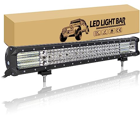 RIGIDON Barra Led 59 cm 23 Pulgadas 570W Barra de Luz Led Coche 12V 24V | 6000K Blanca, Impermeable, Largo Alcance Barras Luminosas Leds para 4x4 Coche Offroad Camión SUV ATV UTV Todoterreno Barco