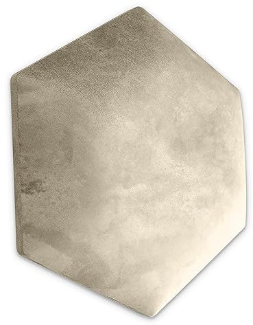 Muralo Samt Wandkissen Hexagon Stoff Polsterpaneel Schlafzimmer Wohnzimmer Bett Wandpolster Bettkopfteil Lendekissen Modern Luxus Gepolstert Polster Paneel (Creme, 30 cm x 26 cm)