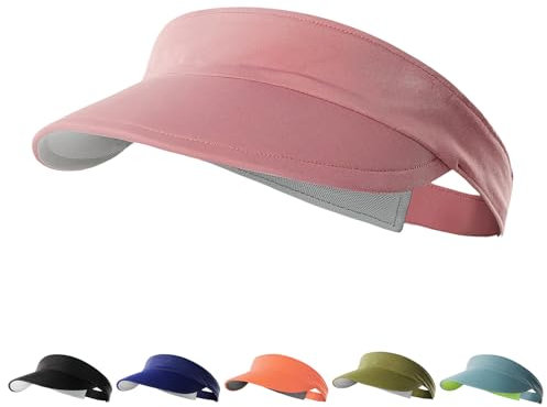 TAGVO Sun Visor Hüte UV-Schutz für Damen Herren, Schnell-Trocknend Docht Strand Golf Tenniskappe Sonnenhut Visor Hat mit Verstellbares Kopfband Outdoor Sport Visor Cap für Tennis Running Golf Wandern
