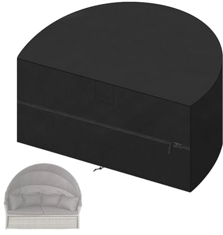 Terrassen-Chaiselongue-Abdeckungen, UV-Schutz, halbrund, Gartenmöbelschutz, Sonneninsel, wasserdicht, Schutz für Gartenmöbel