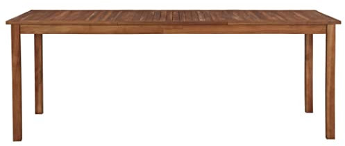 HETFTJN Garten Beistelltisch Gartentische Campingtisch Klein Gartentisch Klein - Gartentisch 200x100x74 cm Akazie Massivholz für Speisesaal Terrasse Innenhof Balkon