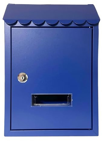 xjdagaoge Buzon Exterior，buzones Comunidad，buzon Paquetes Exterior，material de Metal a Prueba de Óxido, gran Capacidad, Adecuado para El Hogar, La Oficina Y El Exterior.(Blue)