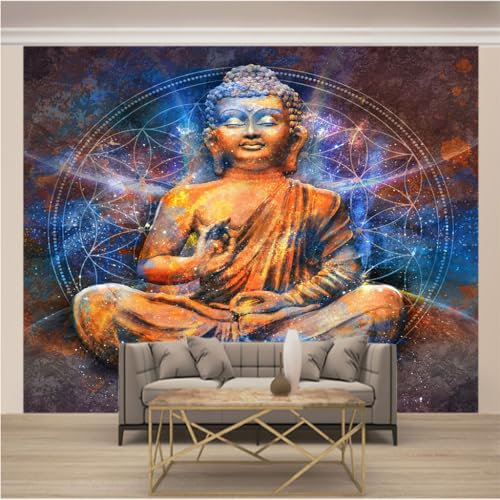 Fotomural Pared 3D Papel Tapiz Fotográfico Papel Pintado Tejido No Tejido Lana Fotomurales Decoración De Pared Sala Cuarto Salón Dormitorio Murales L 200 x 140cm (Ancho x Alto) Buda y Zen