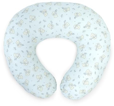 baby idea Babysanity Cuscino Allattamento Kikka Gravidanza Neonato XXL con Federa Esterna 100% Cotone Alta Qualità Sfoderabile per le Future Mamme Pratica Borsa Viaggio Made In Italy (Orsetto)