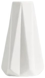 Jarrones de cerámica blanca acanalados, pequeños jarrones decorativos para centro de mesa, boda, cena, oficina, dormitorio