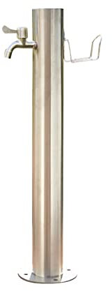 ZATTYDV Colonna Rubinetto Colonna d'Acqua da Pavimento con Rubinetto Colonna d'Acqua per Esterni in Acciaio Inossidabile Fontana da Giardino cilindrica Tubo Flessibile