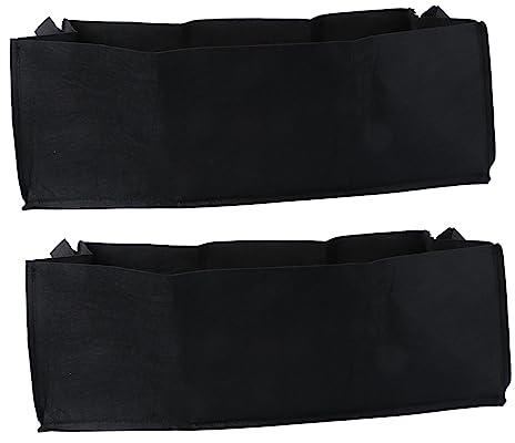 BESTonZON 2Pcs Fabric Grow Bags with Handles, Breathable Plant Planters for Vegetable Flower Fruit, Foldable Design for Indoor Outdoor Use & Compact Storage