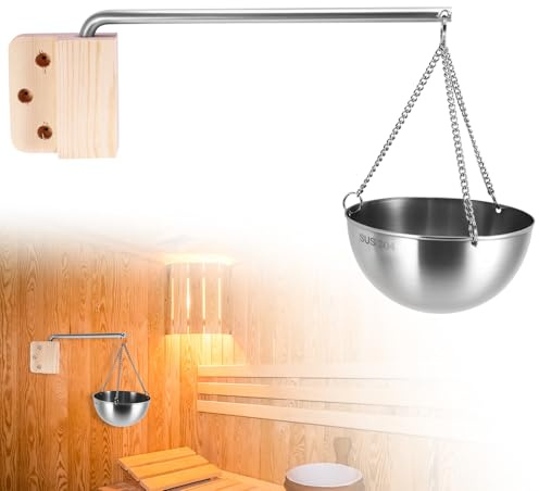BTBHIHO Hängende Saunaschale, Aromatherapie-Saunaschale aus Edelstahl, Aromatherapie-Diffusor, Sauna- und Spa-Zubehör