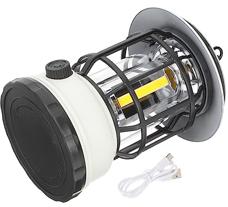 GANAZONO Bärbar och Retro Campinglampa USB Uppladdningsbar Tältlykta för Utomhusaktiviteter för Camping och Nödsituationer