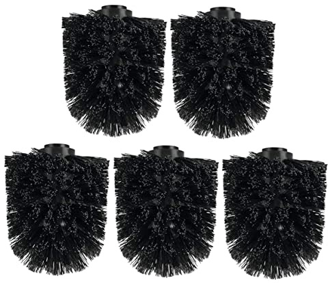 GARIOUANS Scopino di Ricambio per WC Nero 5 Pezzi in Plastico
