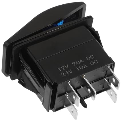 Interrupteur à Bascule Voiture 12-24 V Ppa Noir