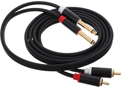 MOLUCKFU Cavo Audio Stereo con Connettori Rca Doppio Jack Placcati Oro Cavo Audio Schermato Rinforzato per Mixer e Studio di Registrazione