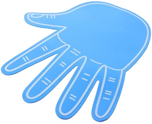 ASAKKURA Mano Gigante de Espuma Eva Azul, Guante Deportivo de Cinco Dedos para Animadoras, Suministros para Eventos Deportivos y Fiestas, Accesorio de Animación para Porristas, Ligero