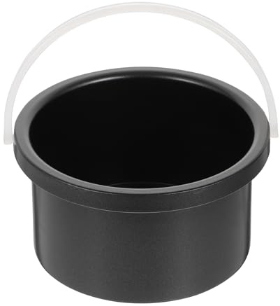 Non-stick Wax Melting Pot Aluminum Bowl Wax Pot Insert for Wax Machine | Black Handle, Easy-Clean Inner Pot, Reliable High-Efficiency Accessory, Hair Removal Wax Use, Design