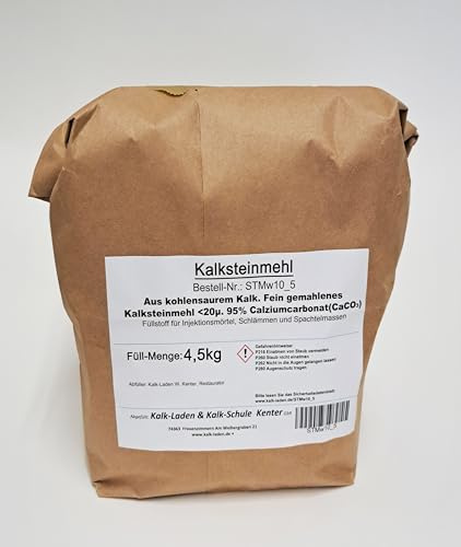 Kalksteinmehl, sehr weiß, 20 my, 4,5 kg im Beutel