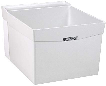 Mustee 18W Utilatub Laundry Tub Wall Mount, 24-Inch x 20-Inch, White