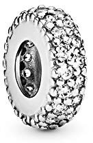 Pandora Timeless Charm espaceur abstrait en argent avec zircones cubiques