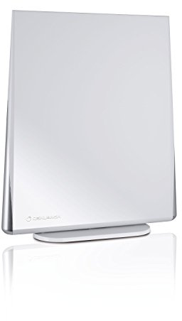 Oehlbach Digital Flat 2.5 - Aktive DVB-T & DVB-T2 HD Antenne mit omni-direktionalen Empfang - Rauscharm & abnehmbarer Verstärker - weiß