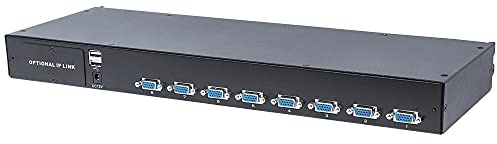 intellinet 507776 Modularer 8-Port KVM-Switch mit VGA-Schnittstelle schwarz