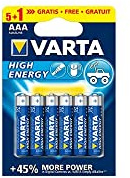 Varta Piles LR03 AAA : Lot de 5 + 1 Gratuite