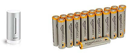 Module Additionnel pour Station Météo Netatmo & Amazon Basics Lot de 20 piles alcalines Type AAA 1,5 V 1340 mAh (design variable)