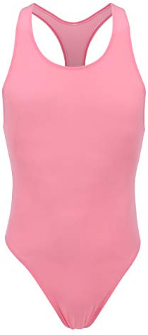 FYMNSI Men's Leotard Underwear Sexy Racer Back One-Piece Bodysuit Stretch Swimsuit Thongs Singlet Workout Pink