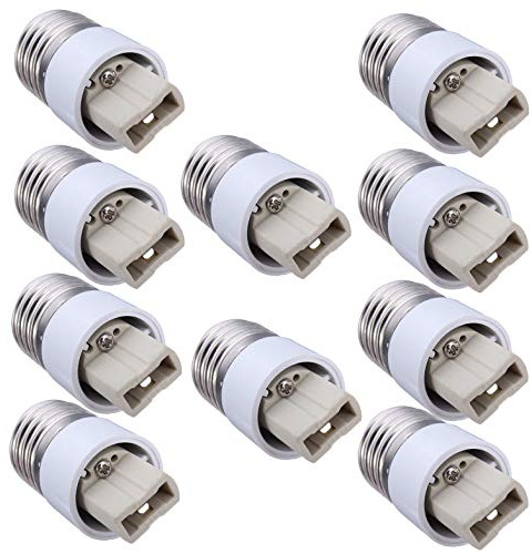 10x E27 auf G9 Adapter Lampensockel Lampenfassung Konverter E27 Fassung auf G9 für LED Halogen Energiesparlampen aus Hochwertigem Keramik