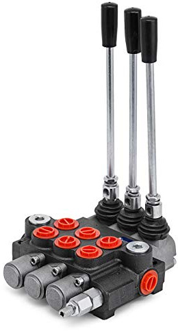 VEVOR Válvula de Control Direccional Hidráulica 11 gpm 3 Bobina, Válvula de Descarga Hidráulica Cilindro de Doble Efecto, Válvula Direccional Hidráulica Múltiples Medios de Control, Tractores