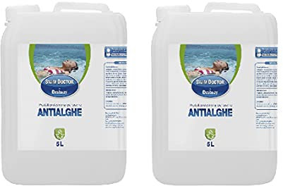Zeus Party Offerta da 10 Litri di Alghicida per Piscine Liquido 2 Taniche da 5 Litri l' Una