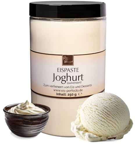 Joghurt Eispaste (pulverisiert) für schmackhaftes Joghurt-Eis » Auch lecker zum Verfeinern von Desserts, Getränke, Pralinen Torten und vielem mehr » Inhalt 250 g