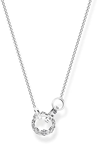 THOMAS SABO Kette Krone silber 925 Sterlingsilber, Geschwärzt