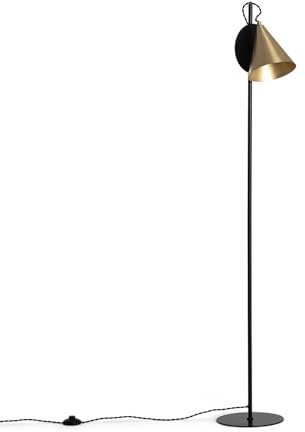 LEDKIA LIGHTING Stehlampe Metall Liceo Schwarz/Gold E14