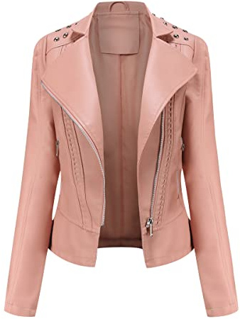 Giubbotto Ecopelle Donna Giacca Similpelle Donna Borchie Giubbino Giacche Ecopelle Donna Giacca Biker Jacket Donna Faux Leather Jacket Donna Giacca Bikers Finta Pelle Sintetica Donna Curvy Primavera