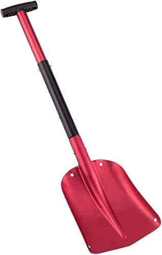 Klappspaten multifunktional,klappspaten Auto Schnee,Schaufel Klappschaufe aus Carbonstahl, Einfach Tragbar,für Camping, Wandern, Rucksackreisen-red